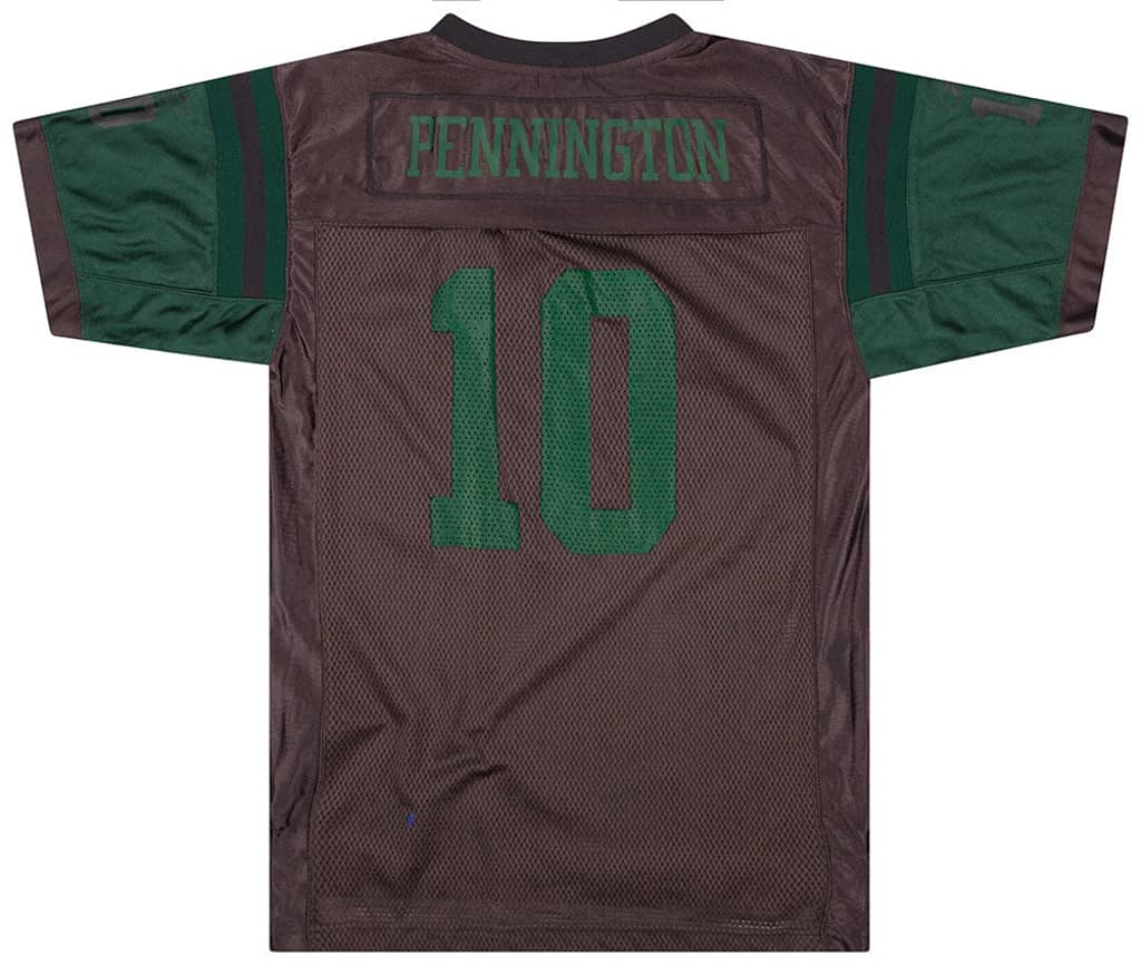 2005-06 New York Jets Pennington #10 Reebok On Field Jersey (Alternate) Y