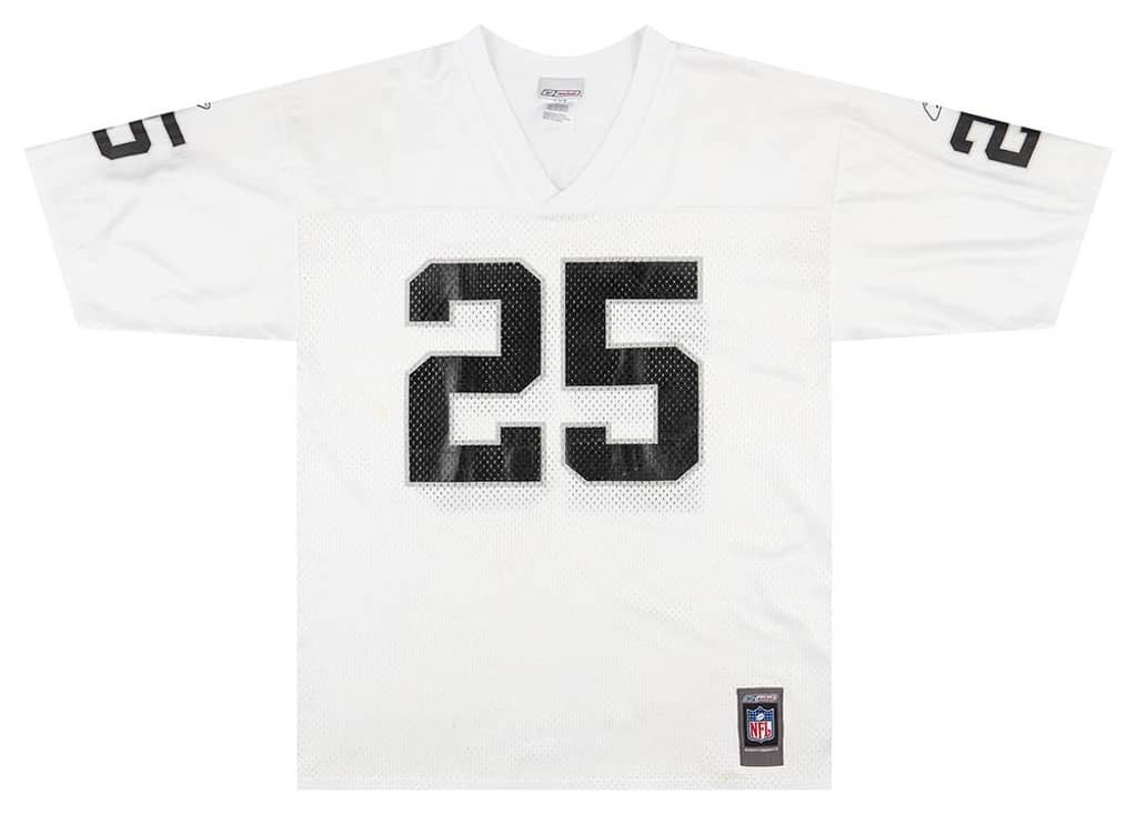 2001 Oakland Raiders Garner #25 Reebok Jersey (Away) L