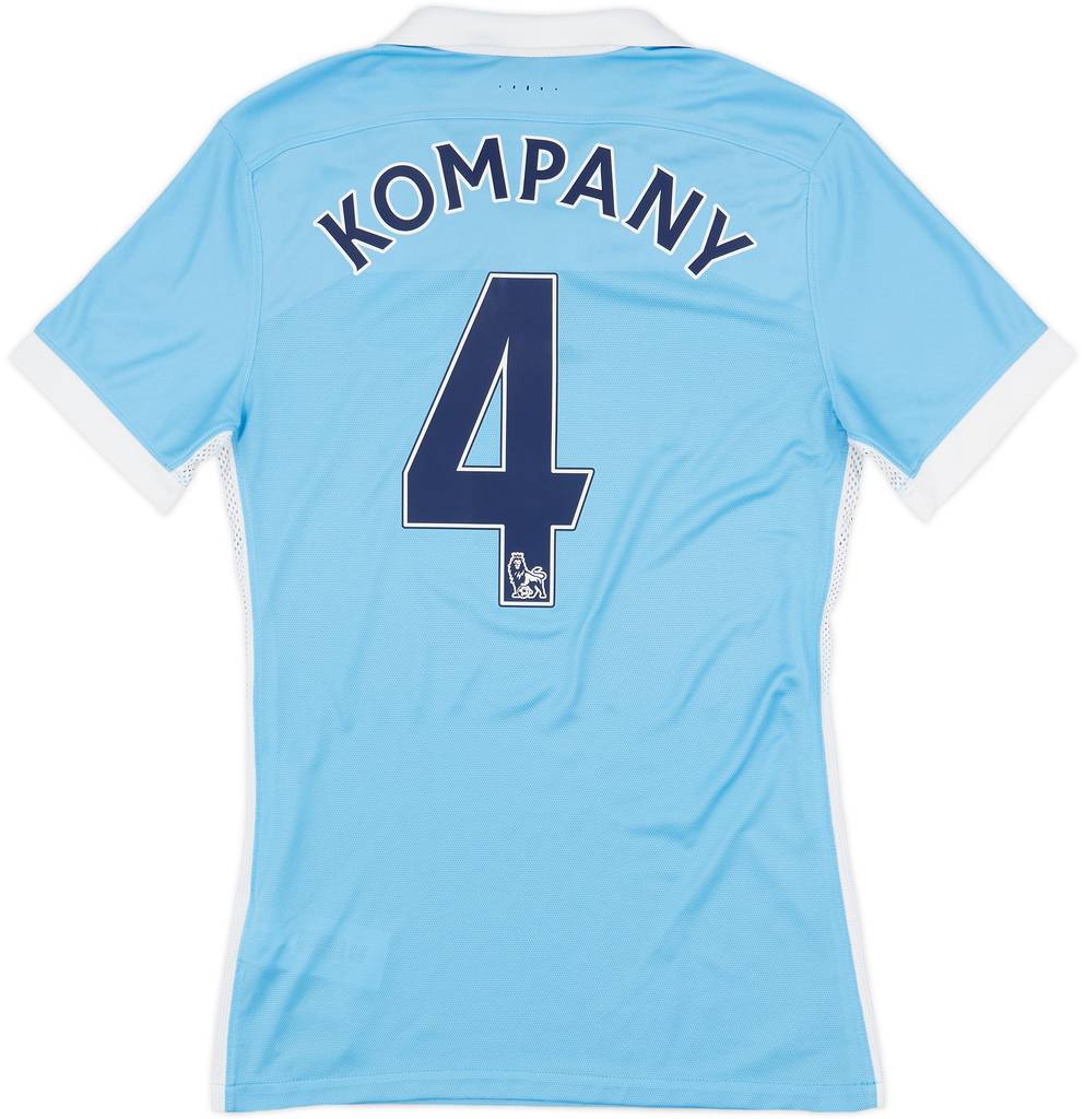 2015-16 Manchester City Player Issue Home Shirt Kompany #4 - 10/10 - (S)