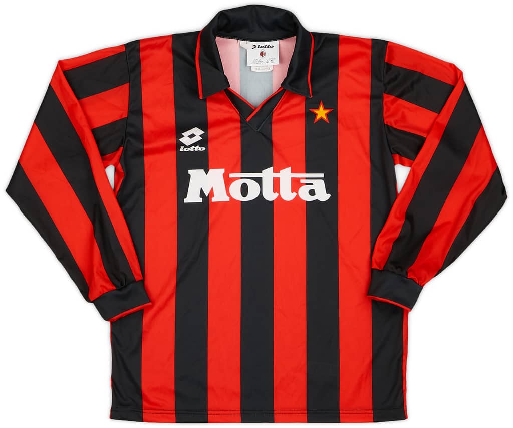 1993-94 AC Milan Home L/S Shirt - 9/10 - (S)