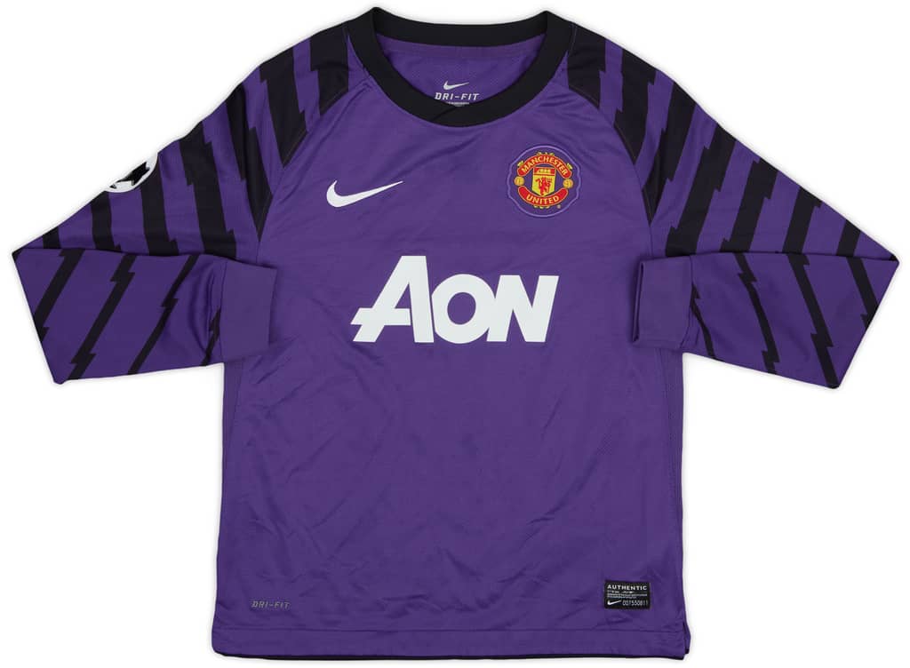 2010-11 Manchester United Purple GK Shirt Van Der Sar #1 - 7/10 - (S.Boys)