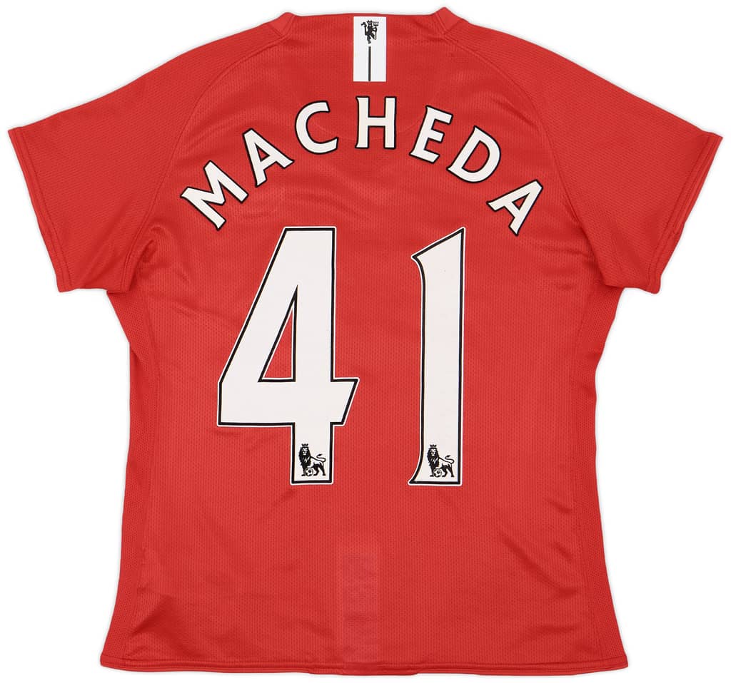 2007-09 Manchester United Home Shirt Macheda #41 - 7/10 - (Women's S)
