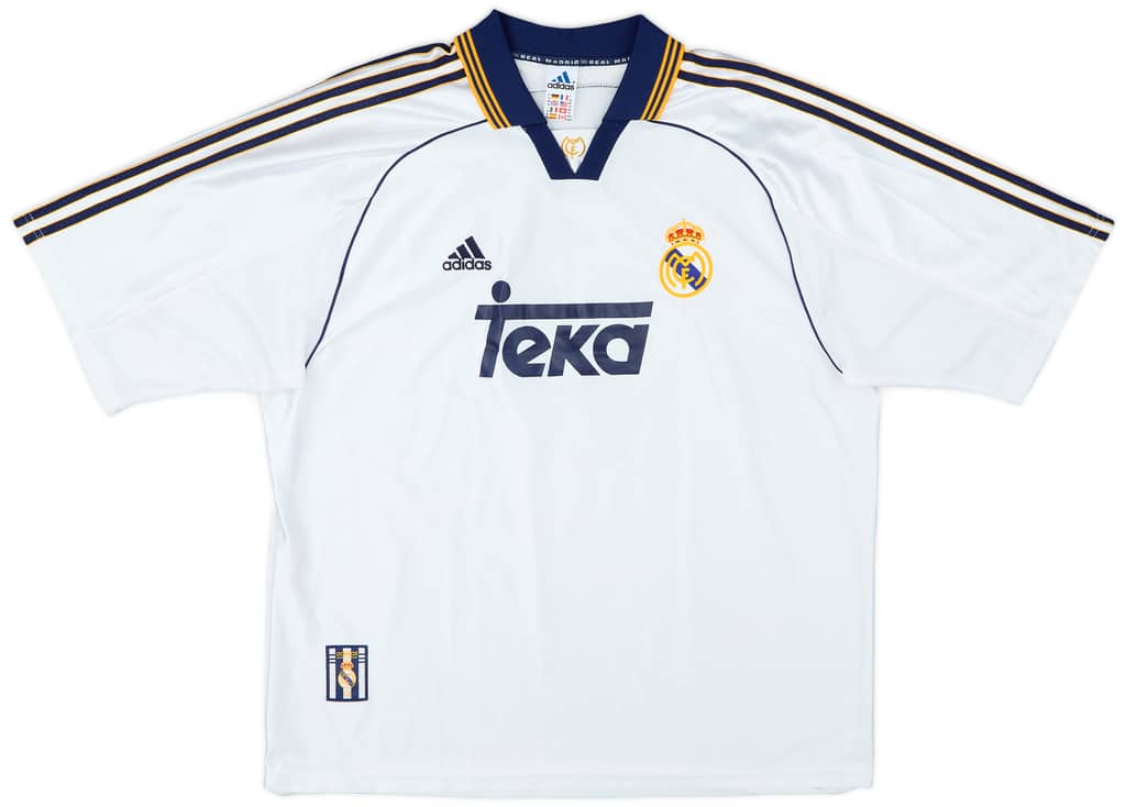 1998-00 Real Madrid Home Shirt Raul #7 - 6/10 - (XL)