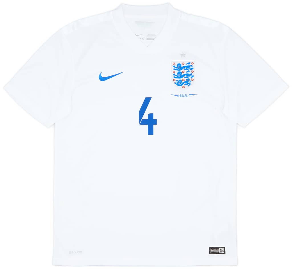 2014-15 England 'Brazil' Home Shirt Gerrard #4 - 7/10 - (M)