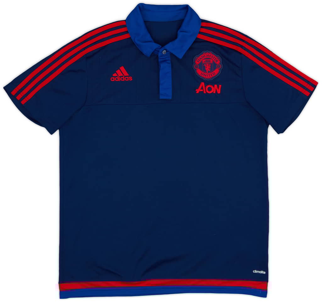 2015-16 Manchester United adidas Polo Shirt - 9/10 - (L)