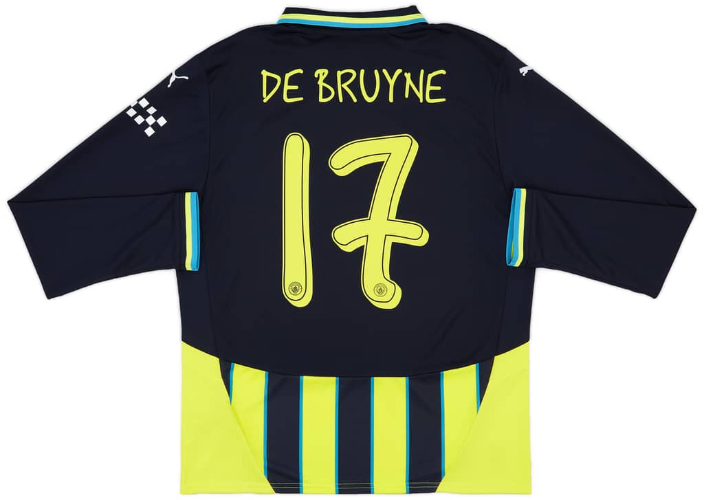 2024-25 Manchester City Away L/S Shirt De Bruyne #17