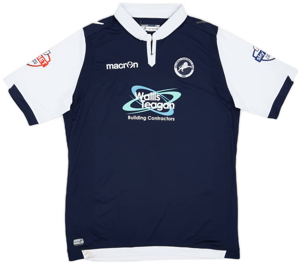 2015-16 Millwall Match Issue Home Shirt Beevers #16