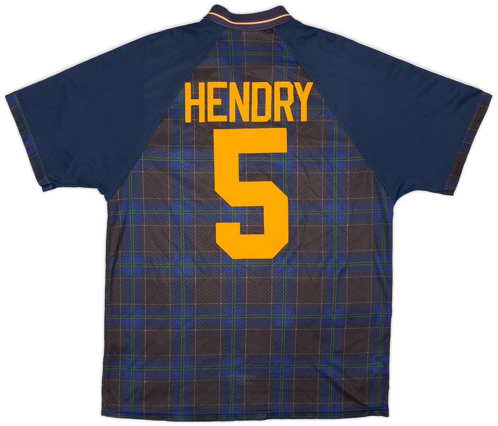 1994-96 Scotland Home Shirt Hendry #5 - 8/10 - (XL)
