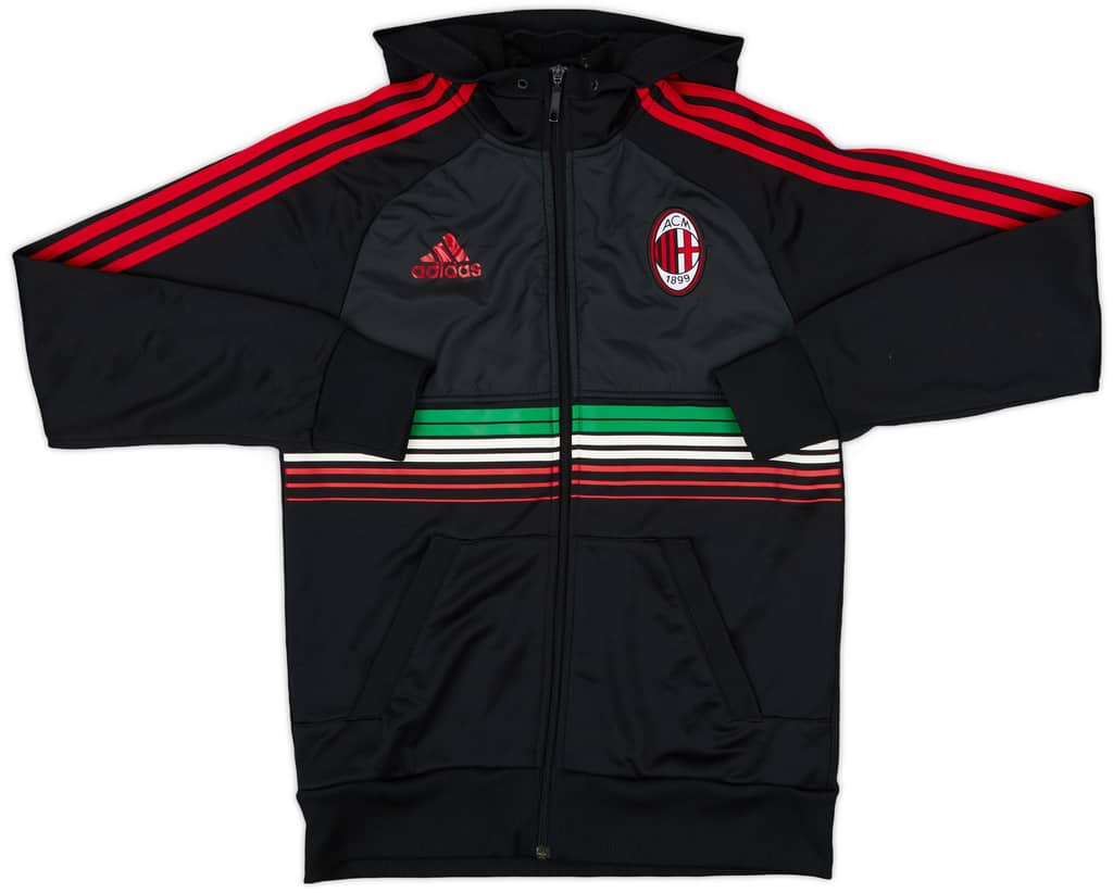 2012-13 AC Milan adidas Hooded Track Jacket - 8/10 - (S)