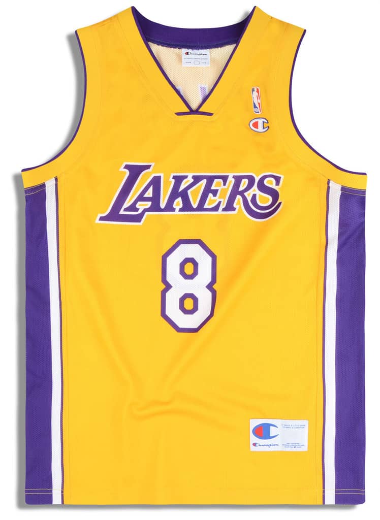 1999-06 LA Lakers Bryant #8 Champion Jersey (Home) XL