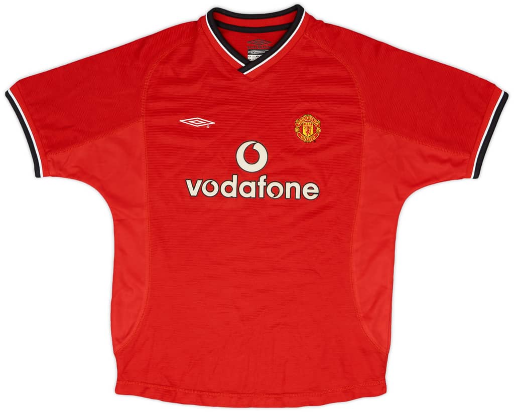 2000-02 Manchester United Home Shirt - 9/10 - (L.Boys)