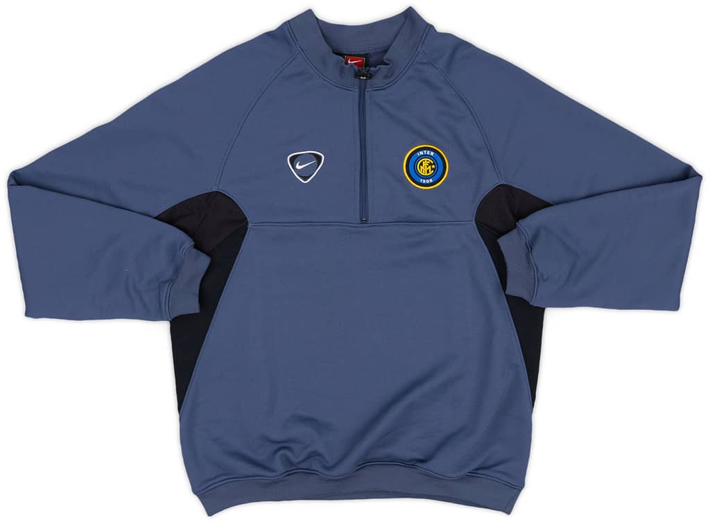 2000-01 Inter Milan Nike 1/4 Zip Sweat Top - 9/10 - (M.Boys)