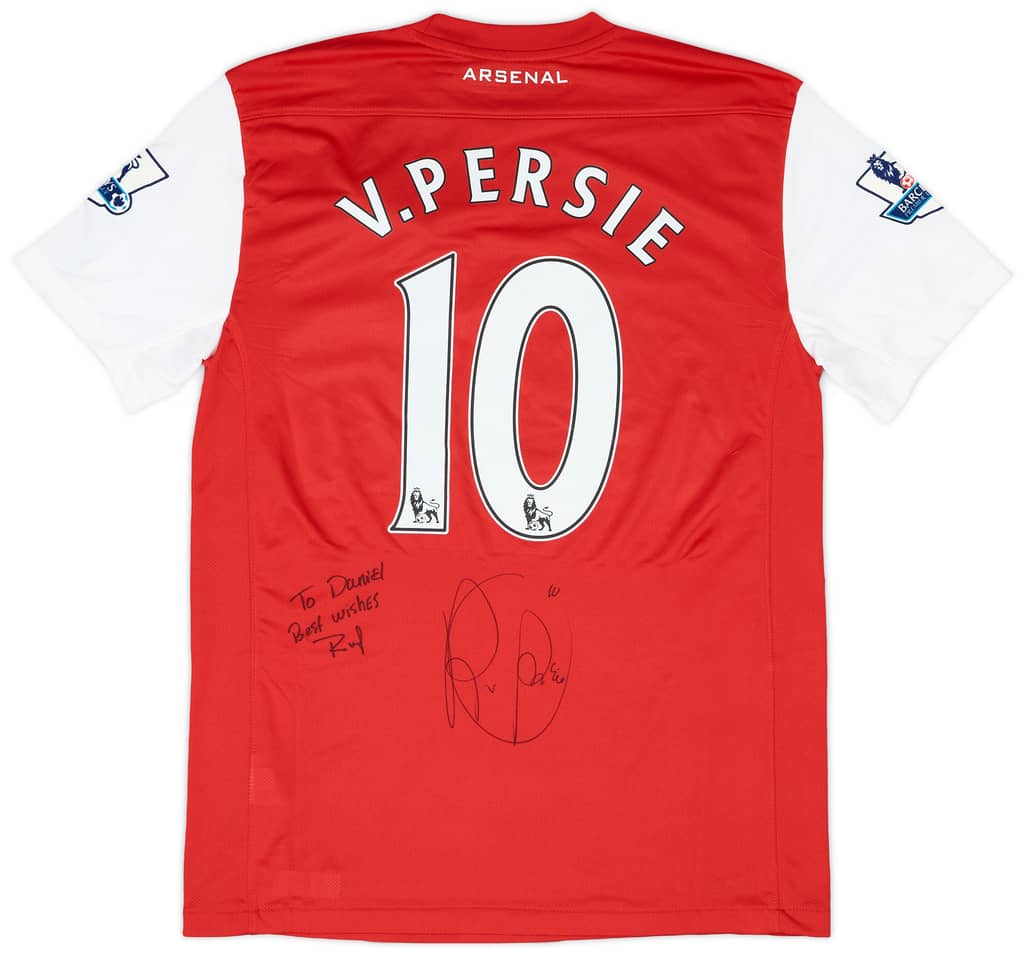 2011-12 Arsenal Signed Home Shirt v. Persie #12