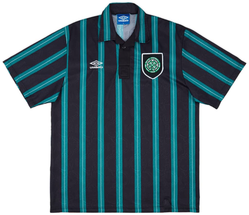 1992-93 Celtic Away Shirt - 8/10 - (XL)