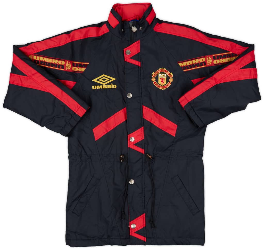 1994-95 Manchester United Umbro Padded Bench Coat - 9/10 - (L.Boys)