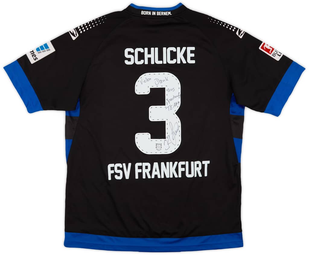 2013-14 FSV Frankfurt Match Issue Signed Home Shirt Schlicke #3