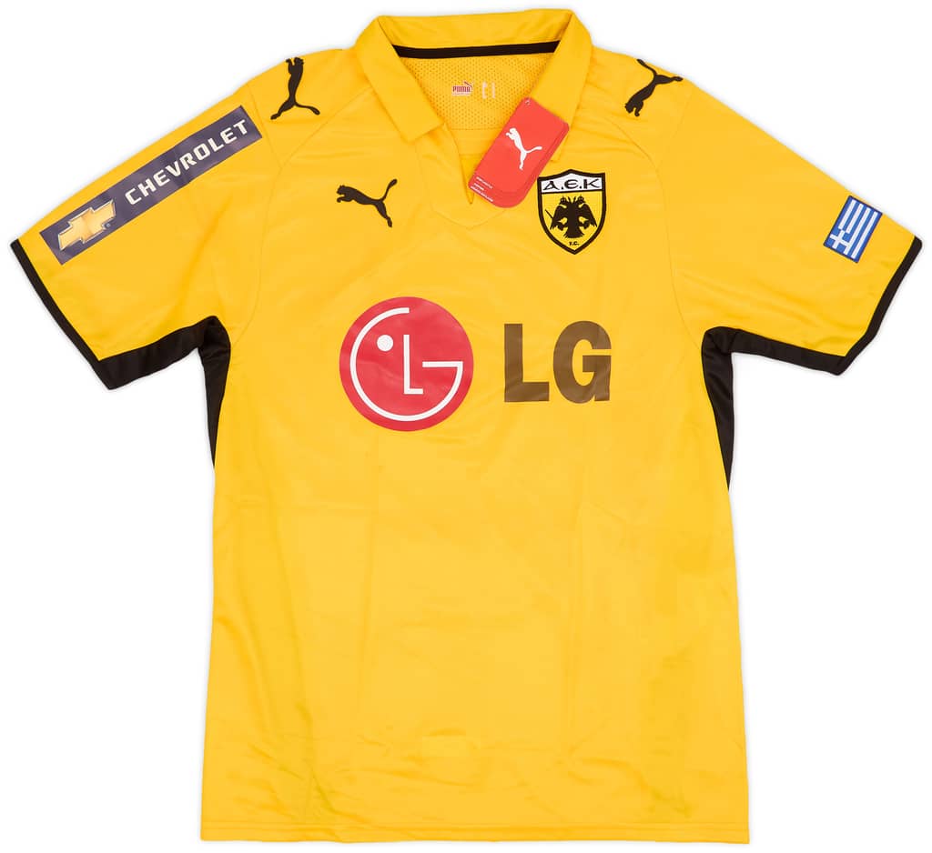 2008-09 AEK Athens Home Shirt (S)