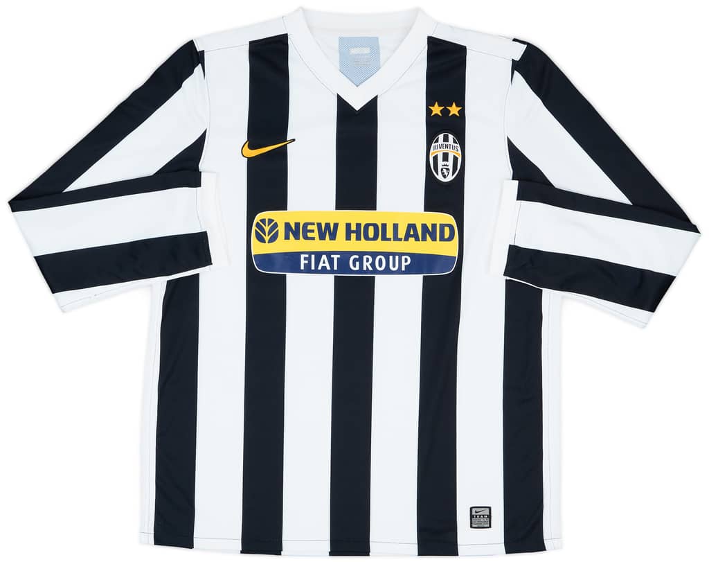 2009-10 Juventus Match Issue Home L/S Shirt #6