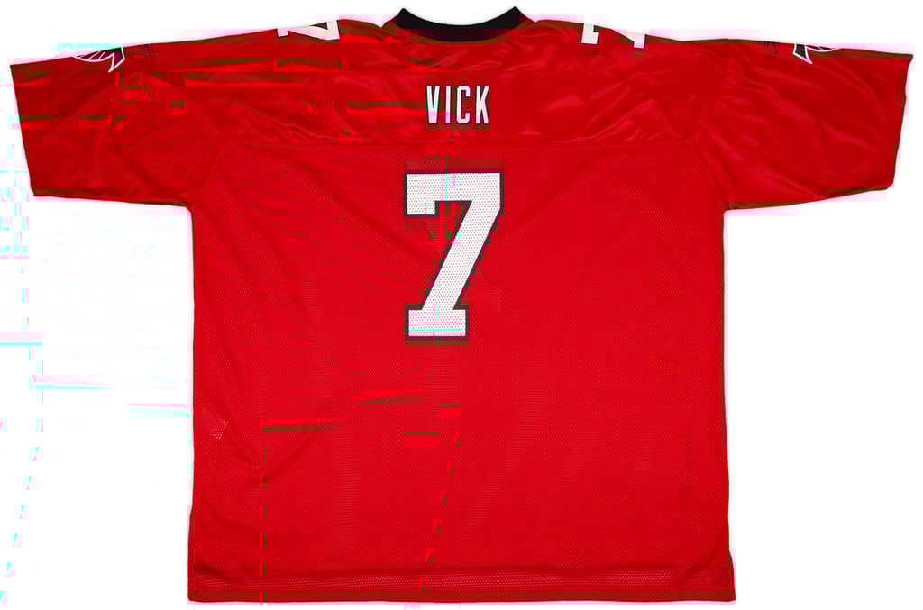 2002 Atlanta Falcons Vick #7 Reebok On Field Alternate Jersey - 9/10 - (5XL)