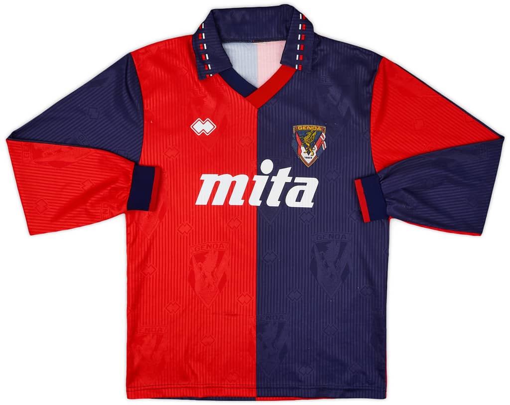 1991-92 Genoa Home L/S Shirt - 8/10 - (M)