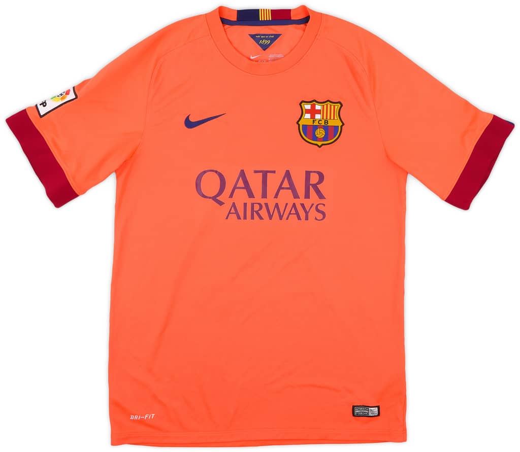 2014-15 Barcelona Away Shirt #7 - 9/10 - (M)