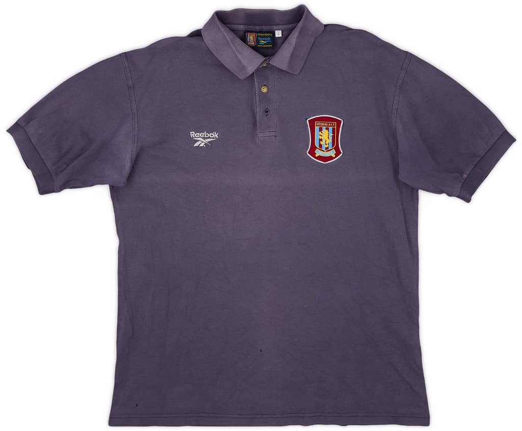 1998-99 Aston Villa Reebok Polo Shirt - 4/10 - (S)
