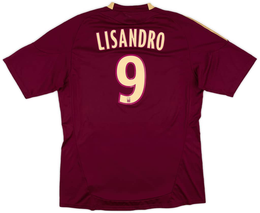 2010-11 Lyon Away Shirt Lisandro #9 - 9/10 - (XL)