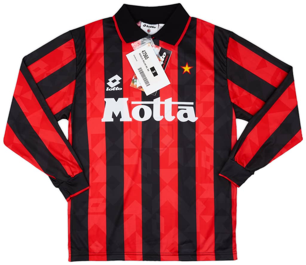 1993-94 AC Milan Home L/S Shirt #9 (S)