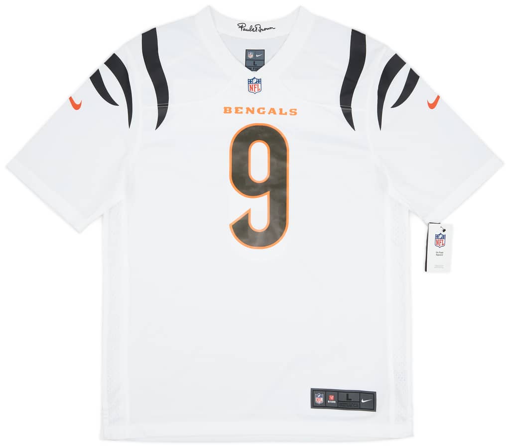 2021-24 Cincinnati Bengals Burrow #9 Nike Game Away Jersey (L)