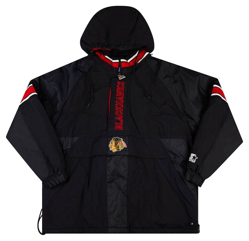 1990s Chicago Blackhawks Starter Rain Coat L