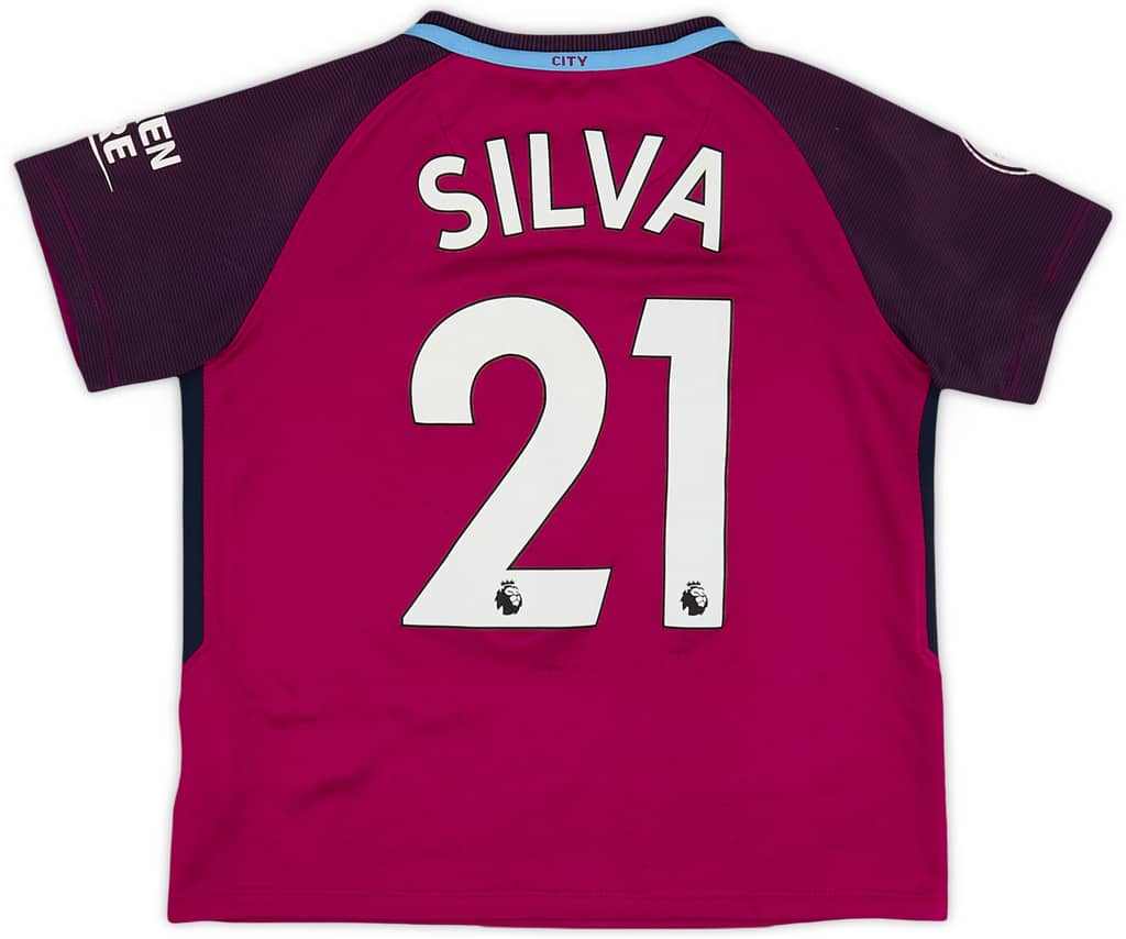 2017-18 Manchester City Away Shirt Silva #21 - 6/10 - (5-6 Years)