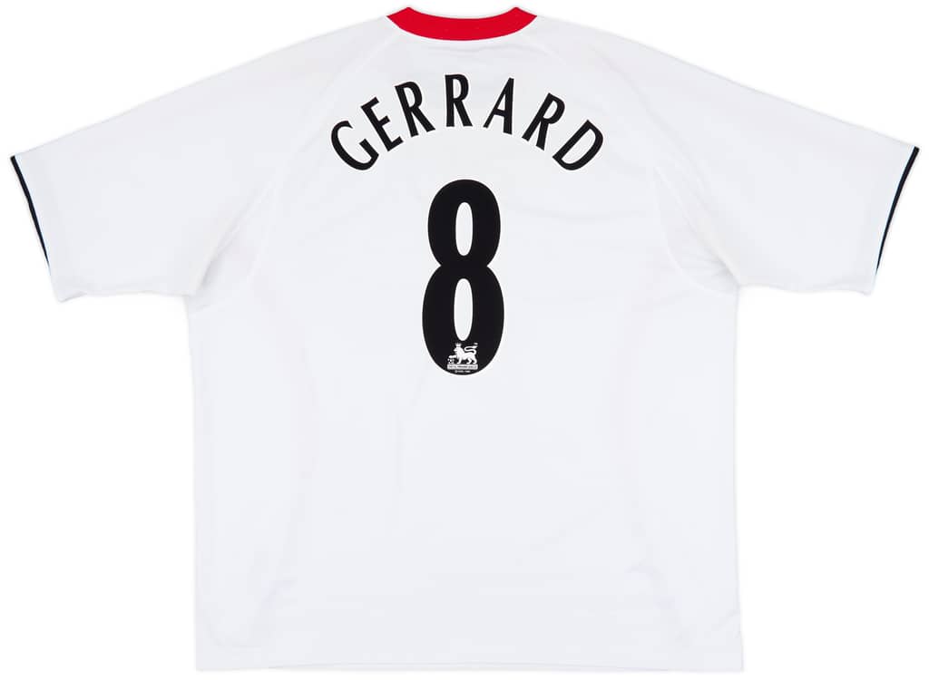 2005-06 Liverpool Away Shirt Gerrard #8 - 8/10 - (XXL)