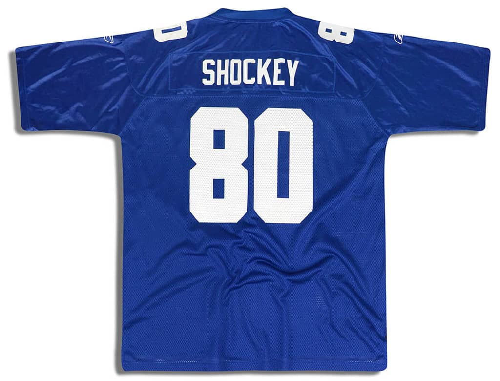 2002-04 New York Giants Shockey #80 Reebok On Field Jersey (Home) XXL