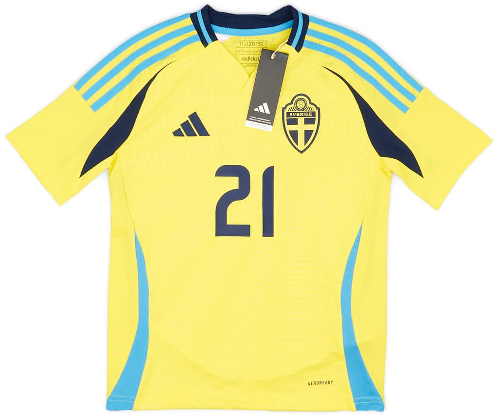 2024-25 Sweden Home Shirt Kulusevski #21 (KIDS)