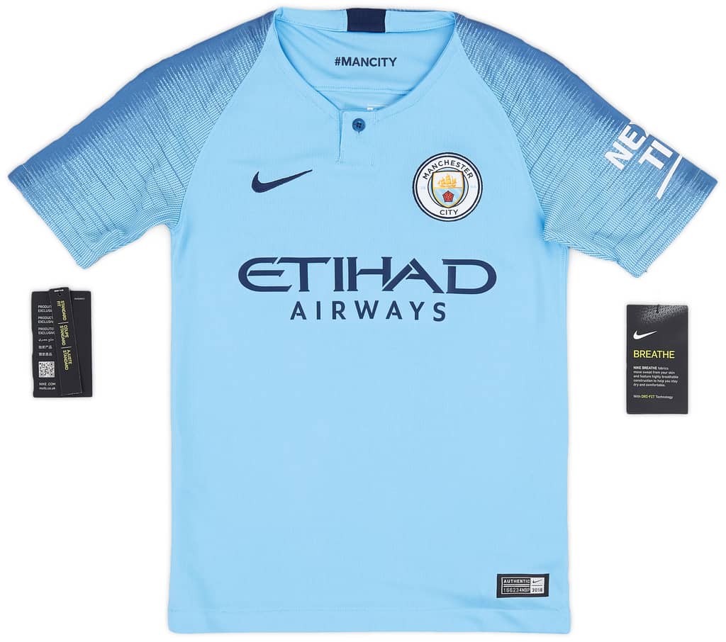 2018-19 Manchester City Home Shirt - (S.Kids)