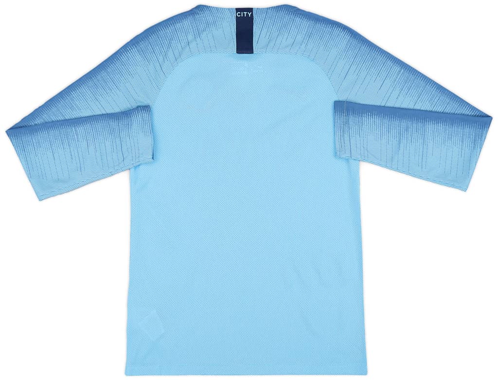 2018-19 Manchester City Home L/S Shirt - (S.Kids)