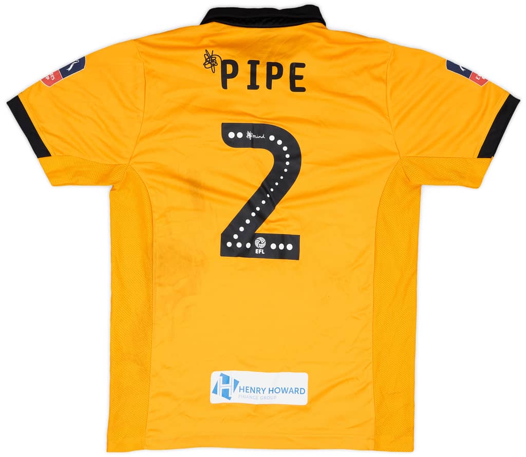 2018-19 Newport County Match Worn FA Cup Home Shirt Pipe