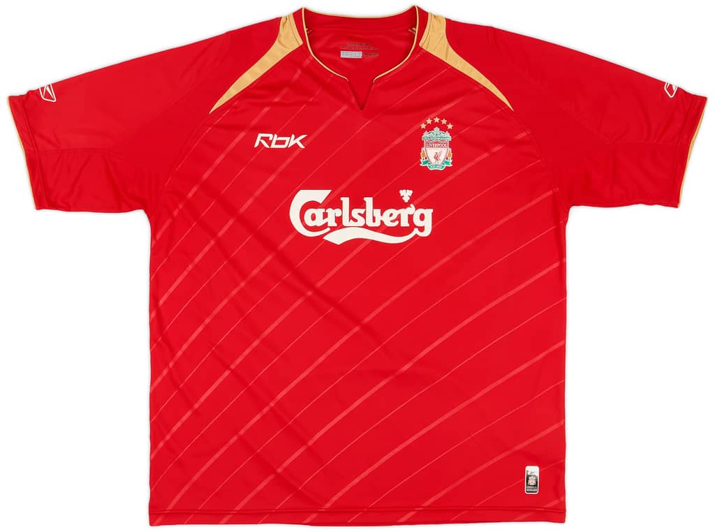 2005-06 Liverpool CL Home Shirt - 7/10 - (XL)