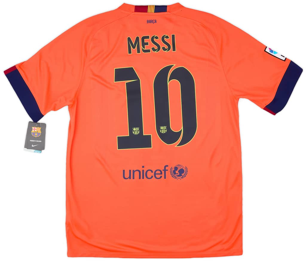 2014-15 Barcelona Away Shirt Messi #10 (L)