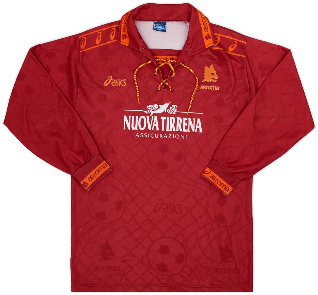 1994-95 Roma Home L/S Shirt - 8/10 - (L)