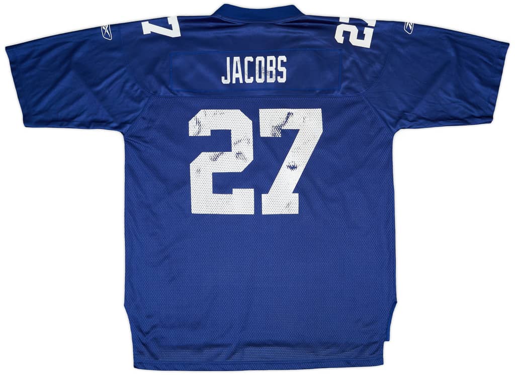 2008-11 New York Giants Jacobs #27 Reebok On Field Home Jersey - 6/10 - (XL)