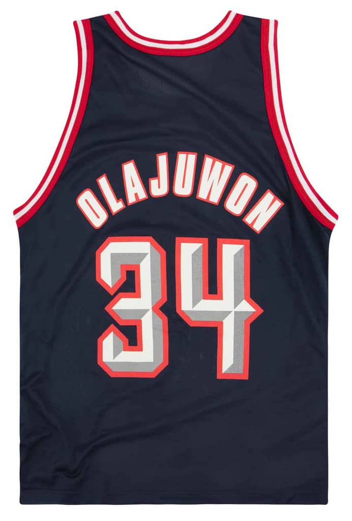 1995-01 Houston Rockets Olajuwon #34 Champion Jersey (Away) L