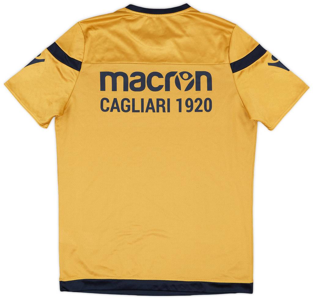 2008-09 Cagliari Player Issue Macron Training Shirt #2 - 8/10 - (L)