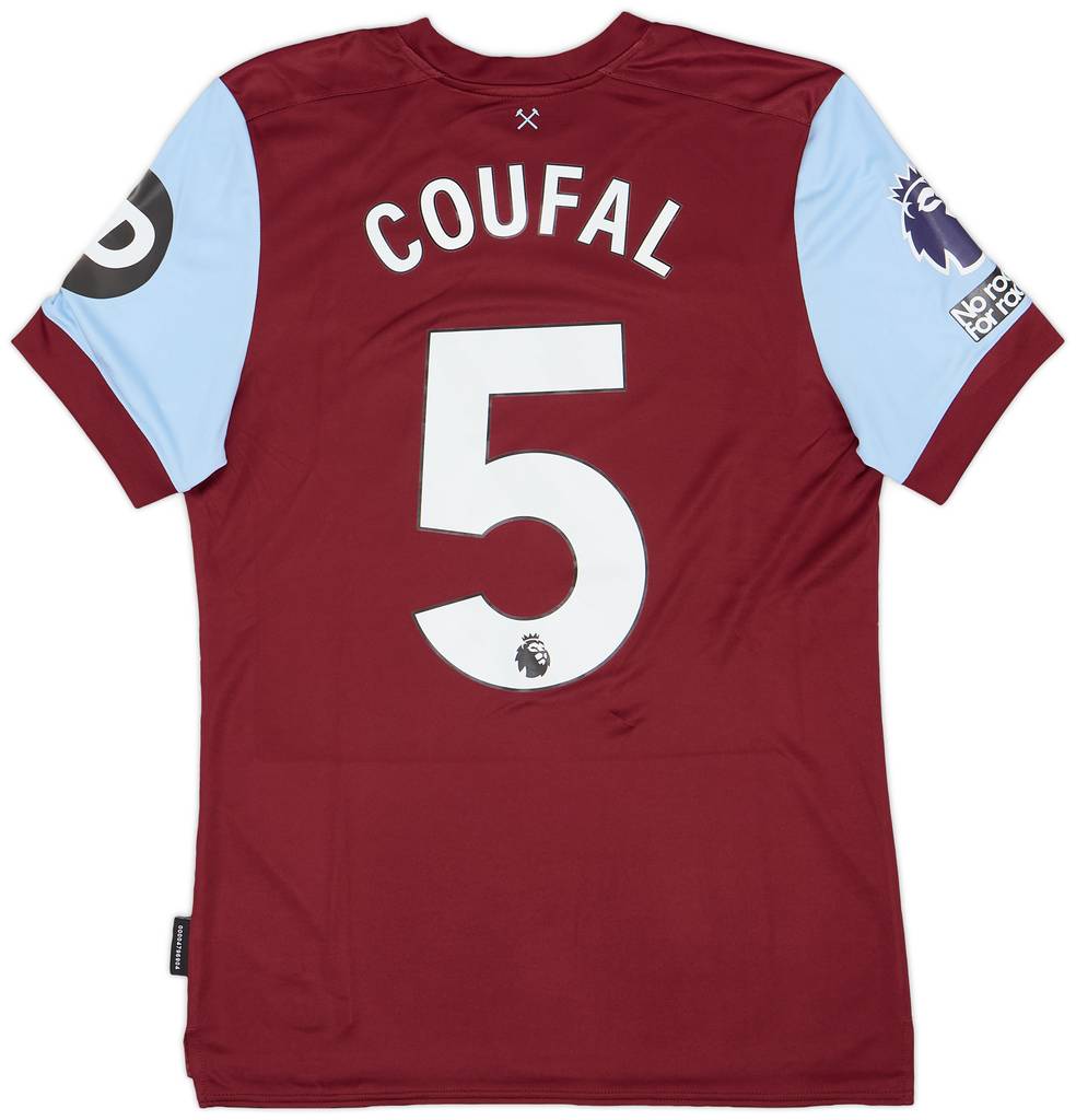 2023-24 West Ham Match Issue Home Shirt Coufal #5