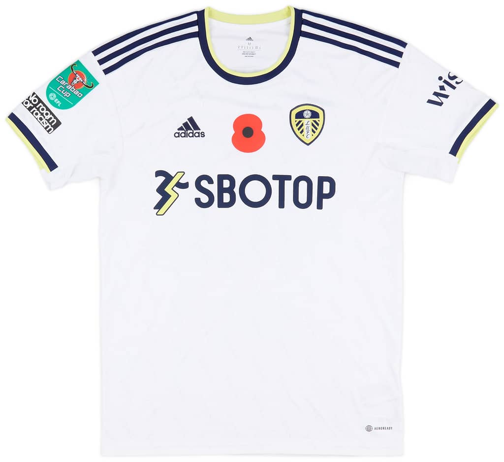 2022-23 Leeds Match Issue Carabao Cup Home Shirt Perkins #16