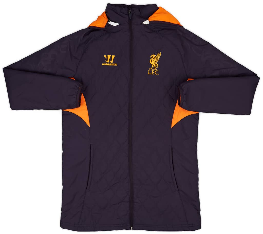 2012-13 Liverpool Warrior Hooded Padded Bench Coat - 9/10 - (S)