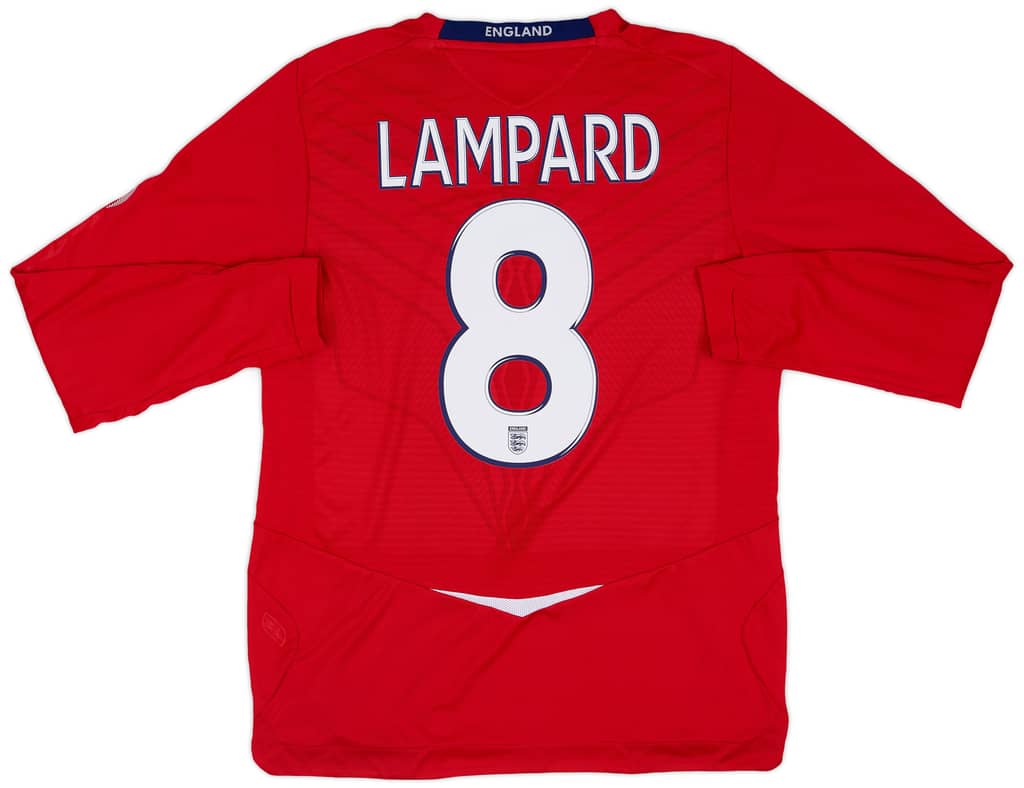 2008-10 England Away L/S Shirt Lampard #8 - 9/10 - (M)