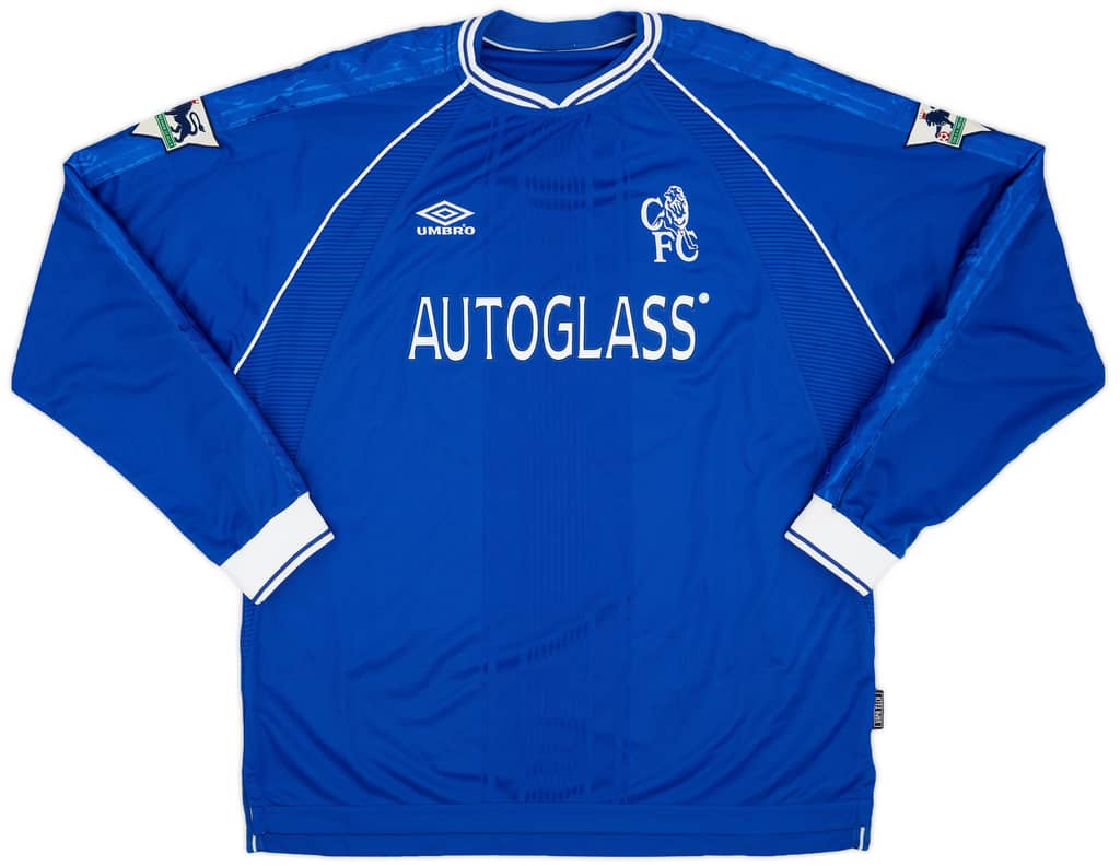 2000 Chelsea Match Issue Home L/S Shirt Weah #31