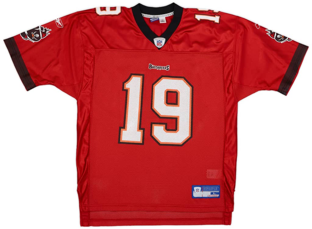 2002-03 Tampa Bay Buccaneers K.Johnson #19 Reebok On Field Home Jersey - 8/10 - (L)