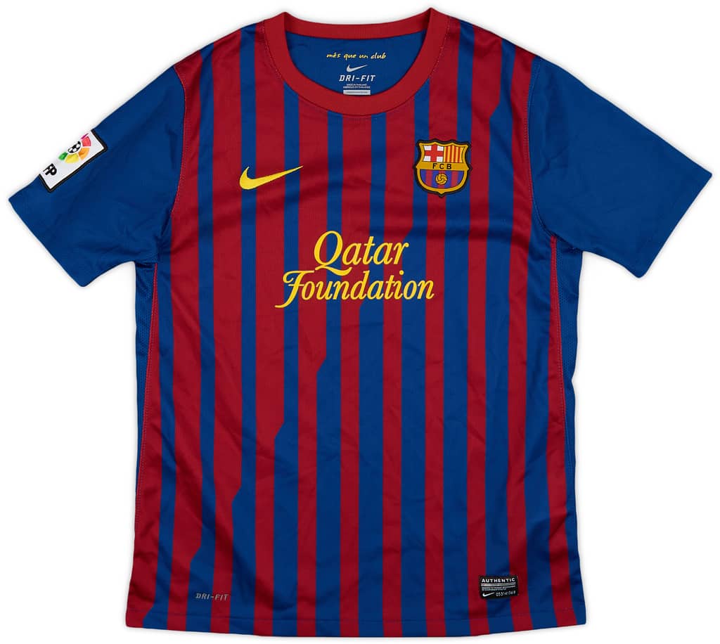 2011-12 Barcelona Home Shirt - 8/10 - (L.Boys)